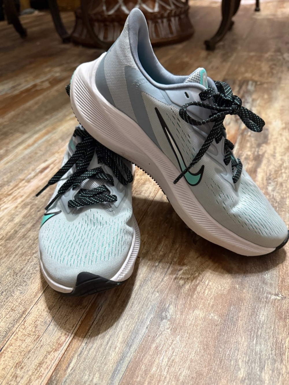 Nike Mint and Light Blue Women's Running Sneakers